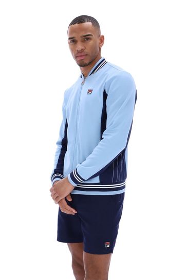Blue and white track jacket shop