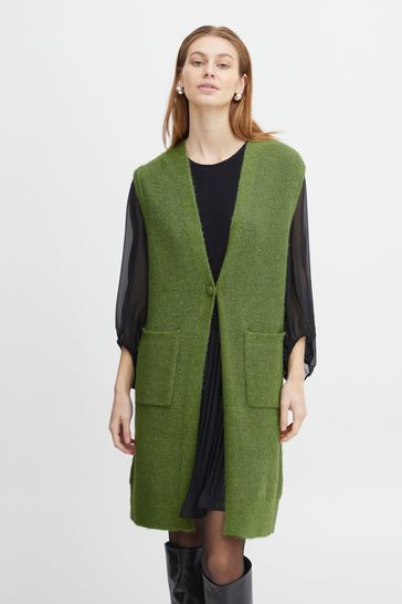 next.us | ICHI Green Knitted Waistcoat