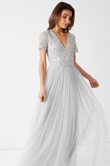 short sleeve maxi dress uk