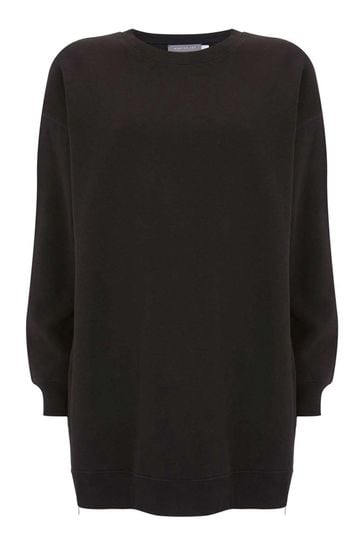 mint velvet black sequin lips sweatshirt