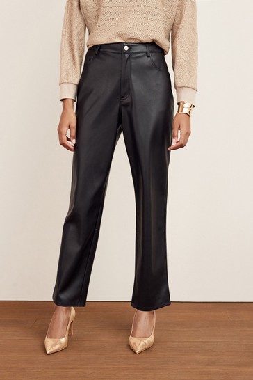 Buy Faux Leather PU Mom Jeans from the 