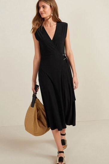Buy Sleeveless Wrap Midi Summer Dress ...