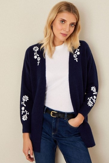 blue flower cardigan