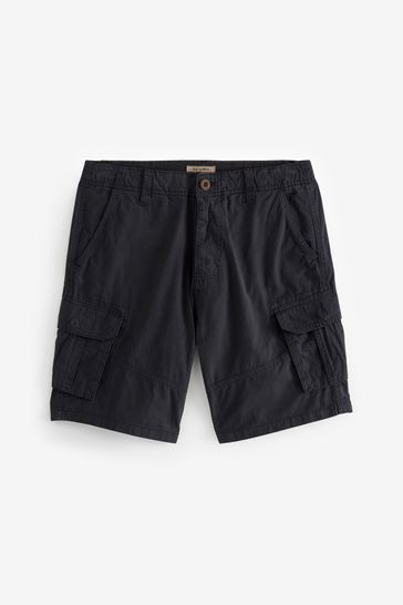 Buy Navy Blue Straight Fit Cotton Cargo
