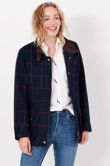 Buy Joules Blue Fieldcoat Tweed Jacket 