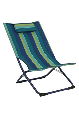 Mountain Warehouse Patterned Lounger Folding Chair Head Padding in Stripe 