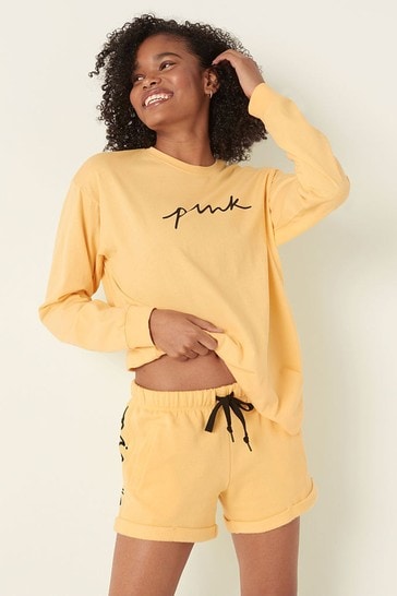 victoria secret yellow sweatshirt