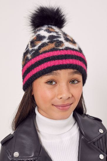 lipsy pink bobble hat