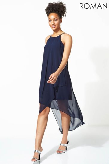 Buy Roman Diamante Trim Layer Dress 
