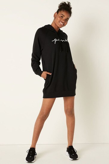 puma holiday pack sweatshirt dress in black