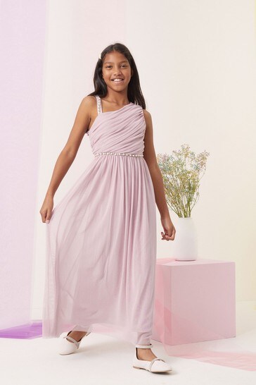Lipsy Assymetric Tulle Occasion Dress 