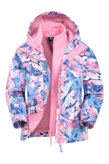 Mountain Warehouse Kids Fur Lined Winter Hoodie Full Zip Pullover 