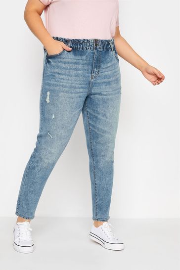 Buy Yours Curve Elastic Waist Mom Jean 
