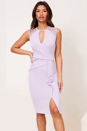 Buy Lipsy Eyelash Wrap Lace Frill Dress ...