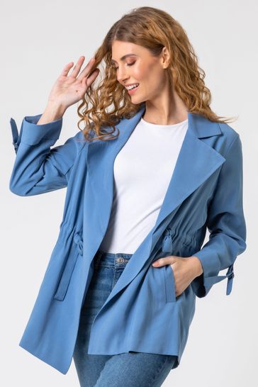 Buy Roman Tie Waist Longline Jacket 