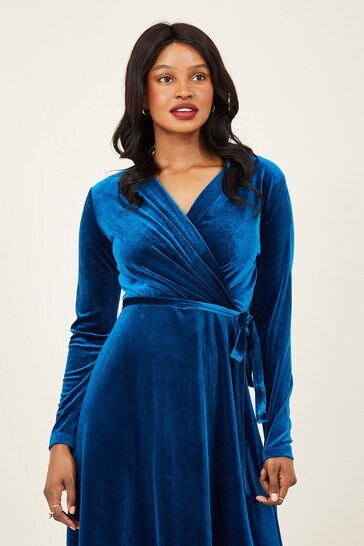 Buy Yumi Velvet Wrap Dress from the Next UK online shop