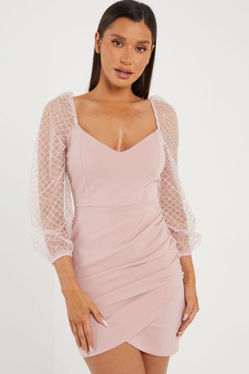 Buy Quiz Ruched Glitter Dress from the 