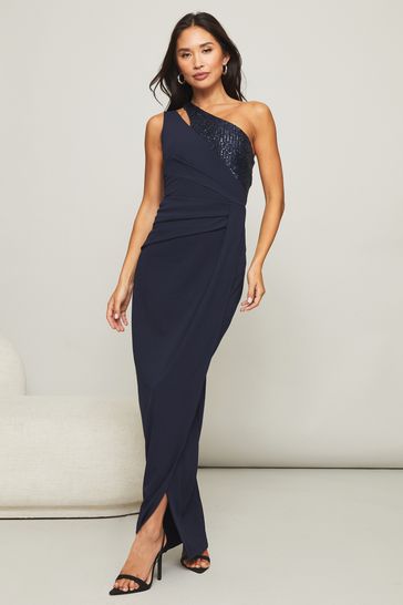 next.co.uk | Sequin One Shoulder Maxi Dress
