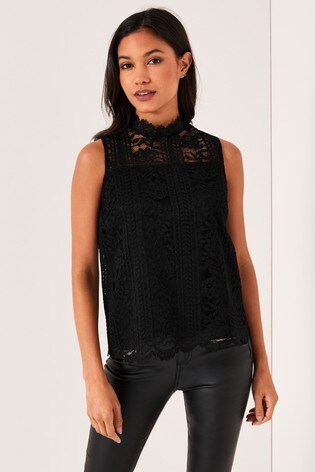 Buy Lipsy High Neck Lace Top from the 