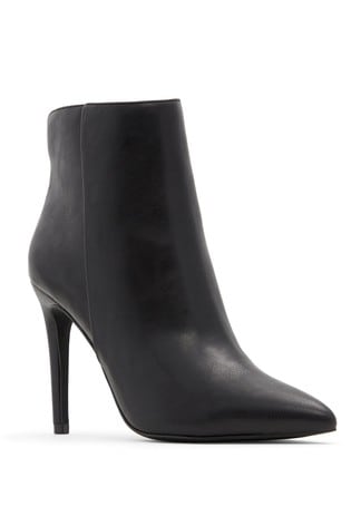 black pointed ankle boots uk