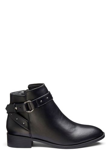 wide fit flat ankle boots uk