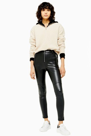 leather jeans topshop