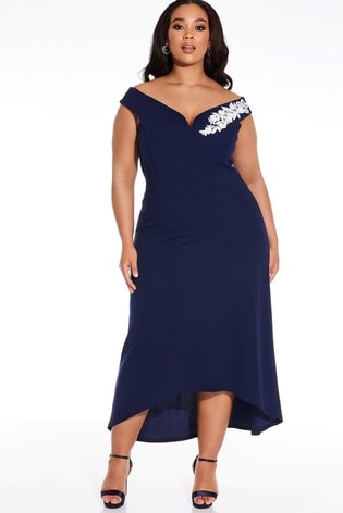 quiz bardot dip hem dress