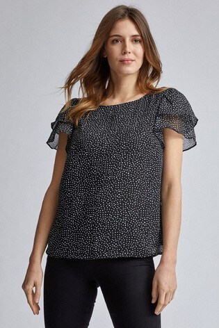 double ruffle sleeve top