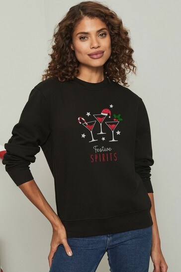 Lipsy Black Festive Spirits Christmas