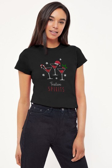 Lipsy Black Festive Spirits Christmas