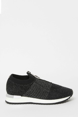Buy Lipsy Girl Black Knit Trainer from 