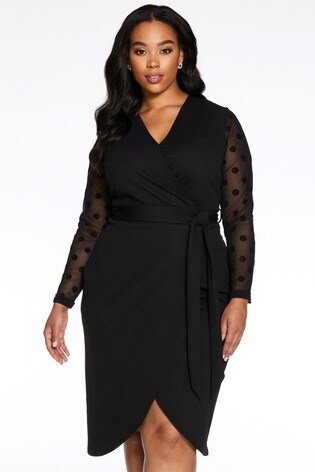 curve midi dress with sleeves