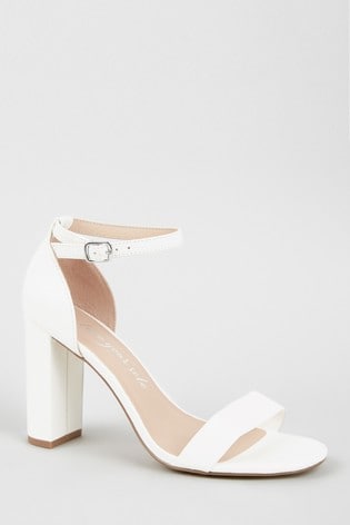new look white heels