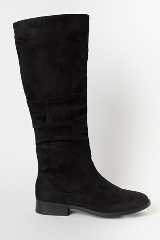 lipsy knee high ruched leg boots