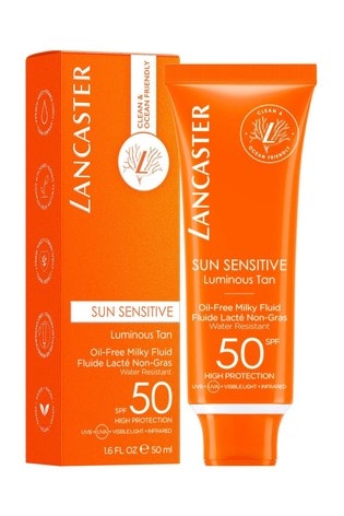 Lancaster Sun Sensitive Oil Free Milky Face Fluid Sunscreen Protection Cream Spf50 50ml From The Next Uk - How To Protect Leather Furniture From Sunlight In Minecraft