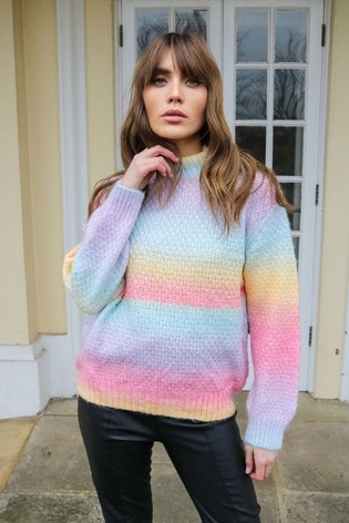 rainbow knitted jumper