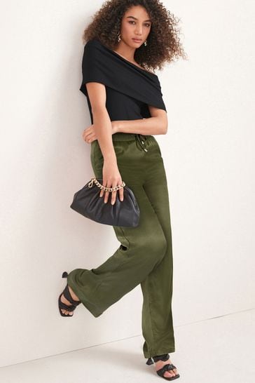 Buy Satin Wide Leg Trousers from the 