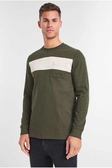 Buy Jacamo Mens Green Long Chest Print Pocket T - Shirt from the AcbShops shop - zegna high neck jacket item