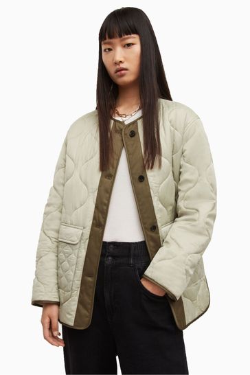 Buy AllSaints Cream Foxi Liner Jacket 