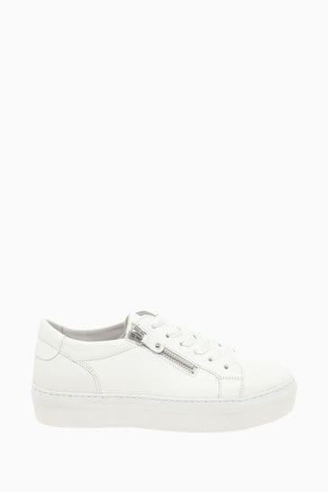 gabor white trainers with zip