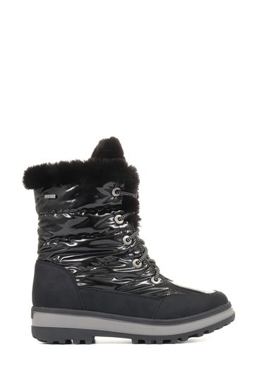 Buy Pavers Ladies Black Snow Boots from 