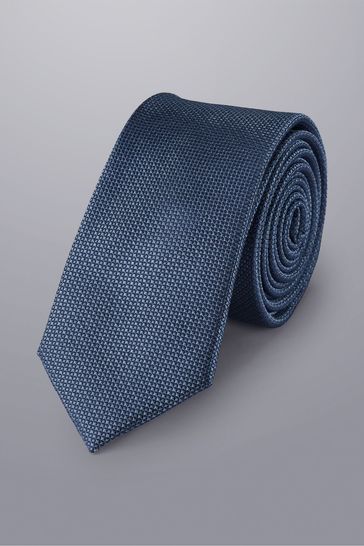 Charles Tyrwhitt Dark blue Silk Stain Resist Slim Tie