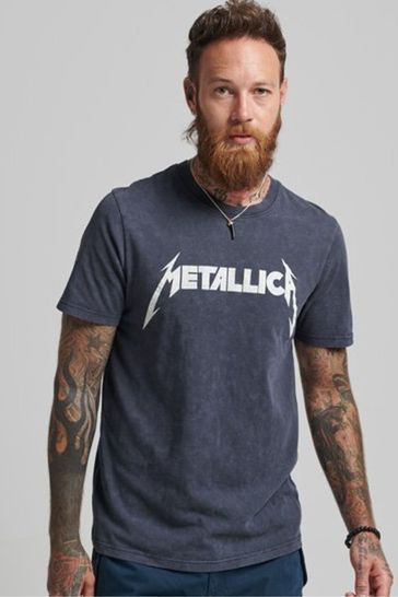 Buy Superdry Black Metallica Limited Edition T Shirt from Next