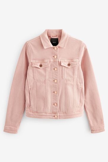 Buy Blush Pink Denim Jacket from Next Luxembourg
