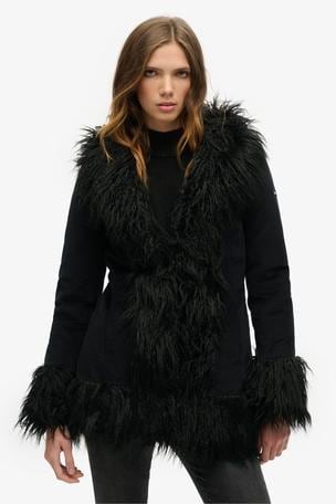 Fur lined coat best sale