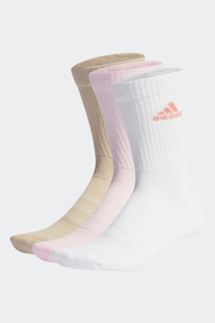 adidas Pink Adult Cushioned Crew Socks 3 Pairs