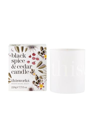 This Works Clear Black Spice & Cedar Scented Candle