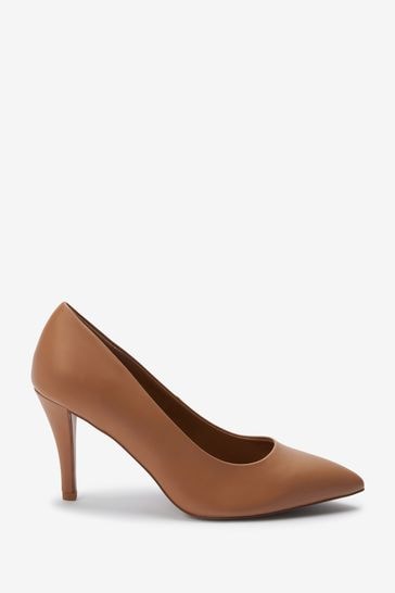Tan mid heel shoes shop