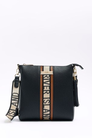 River island sales black messenger bag