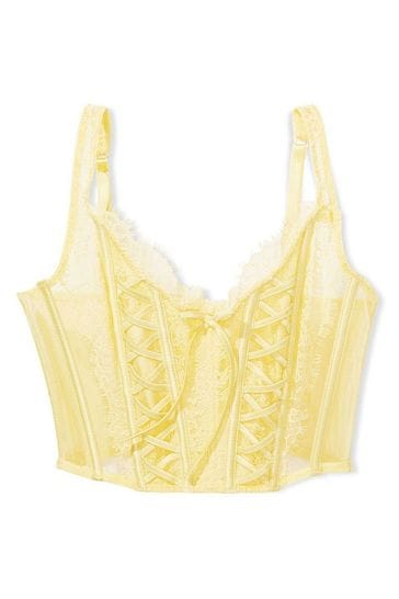 Buy Victoria's Secret Lemon Yellow Lace Unlined Non Wired Corset